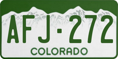 CO license plate AFJ272