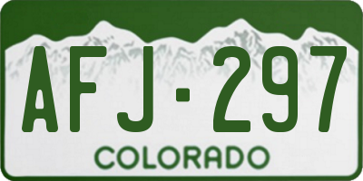 CO license plate AFJ297