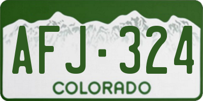 CO license plate AFJ324