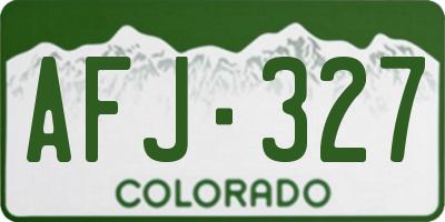 CO license plate AFJ327
