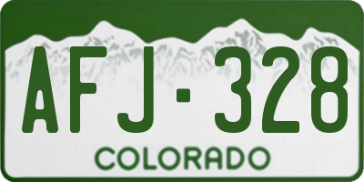 CO license plate AFJ328
