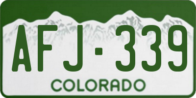 CO license plate AFJ339