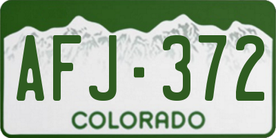 CO license plate AFJ372