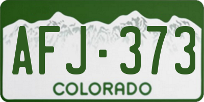 CO license plate AFJ373