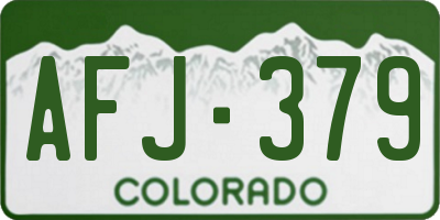CO license plate AFJ379