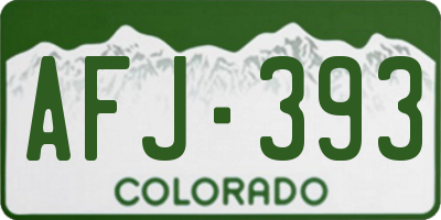 CO license plate AFJ393