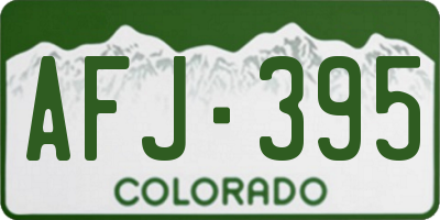 CO license plate AFJ395