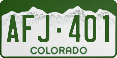 CO license plate AFJ401