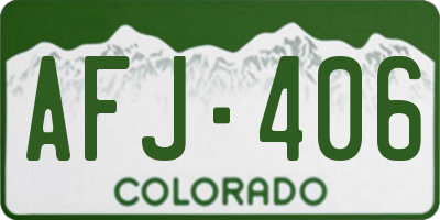 CO license plate AFJ406
