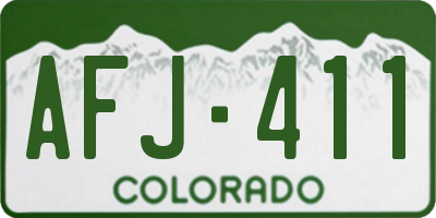 CO license plate AFJ411