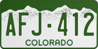 CO license plate AFJ412