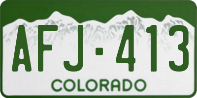 CO license plate AFJ413