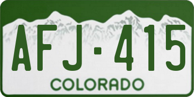 CO license plate AFJ415
