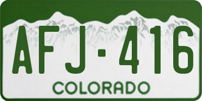 CO license plate AFJ416