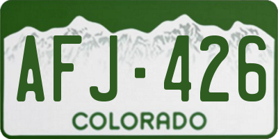 CO license plate AFJ426