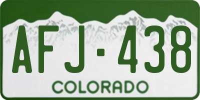 CO license plate AFJ438