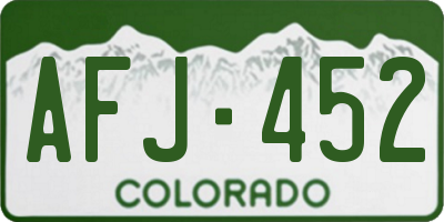 CO license plate AFJ452