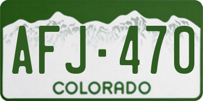CO license plate AFJ470