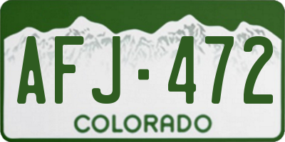 CO license plate AFJ472