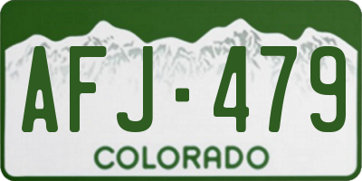 CO license plate AFJ479