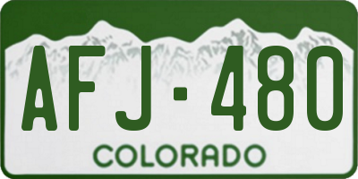 CO license plate AFJ480