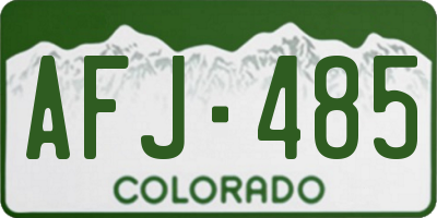CO license plate AFJ485