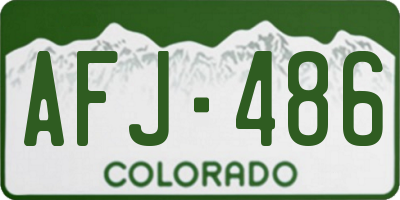 CO license plate AFJ486