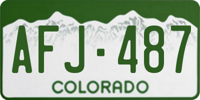 CO license plate AFJ487
