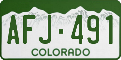 CO license plate AFJ491