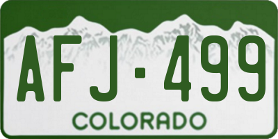 CO license plate AFJ499