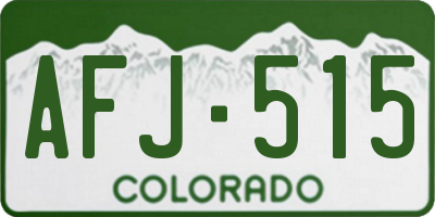 CO license plate AFJ515