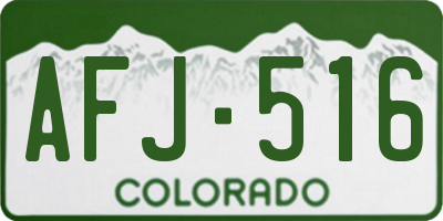 CO license plate AFJ516