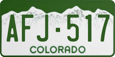 CO license plate AFJ517