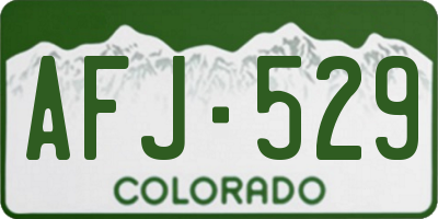 CO license plate AFJ529