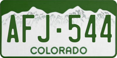 CO license plate AFJ544