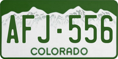 CO license plate AFJ556