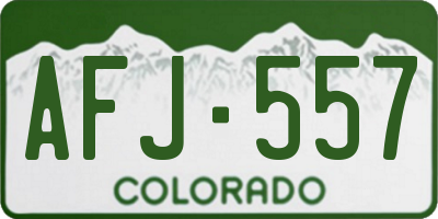 CO license plate AFJ557