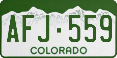 CO license plate AFJ559