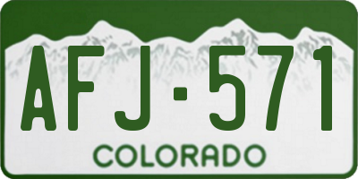 CO license plate AFJ571