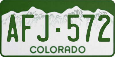 CO license plate AFJ572