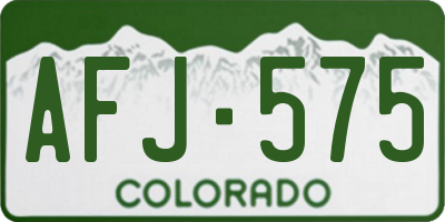 CO license plate AFJ575