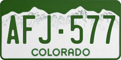CO license plate AFJ577