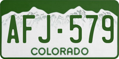 CO license plate AFJ579