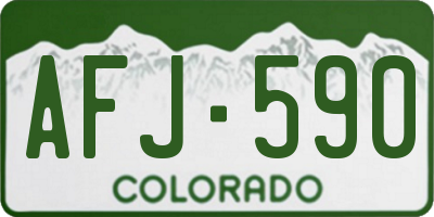 CO license plate AFJ590