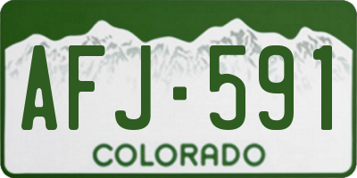 CO license plate AFJ591