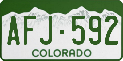 CO license plate AFJ592