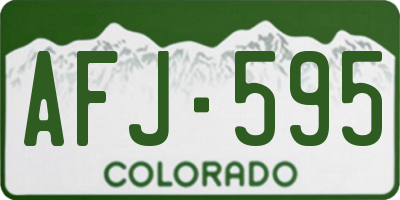 CO license plate AFJ595