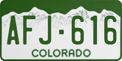 CO license plate AFJ616