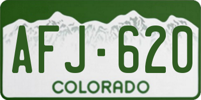 CO license plate AFJ620