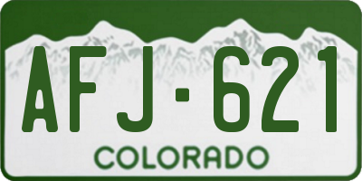 CO license plate AFJ621